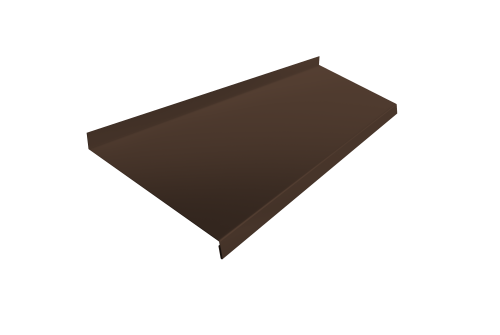 Отлив простой 250 0,5 Rooftop Бархат RAL 8017 шоколад (2м)