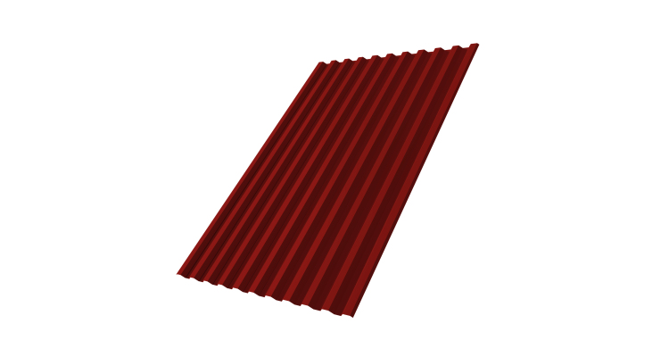 Профнастил С21 R 0,5 Satin RAL 3011 коричнево красный