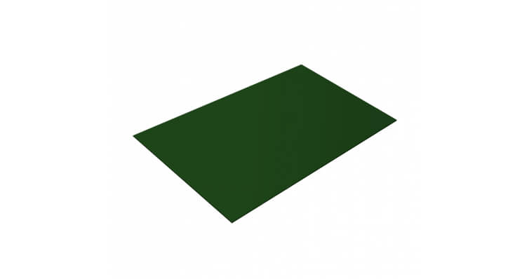 Плоский лист 0,5 Velur20 с пленкой RAL 6005 зеленый мох