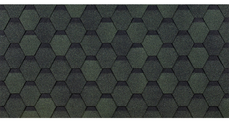 Гибкая черепица Eurasia Шестигранник, Зелёный