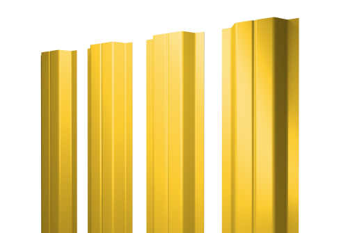 Штакетник П-образный А с прямым резом 0,45 PE RAL 1018 цинково-желтый