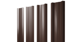 Штакетник М-образный А с прямым резом 0.4 PE-Double RAL 8017 шоколад