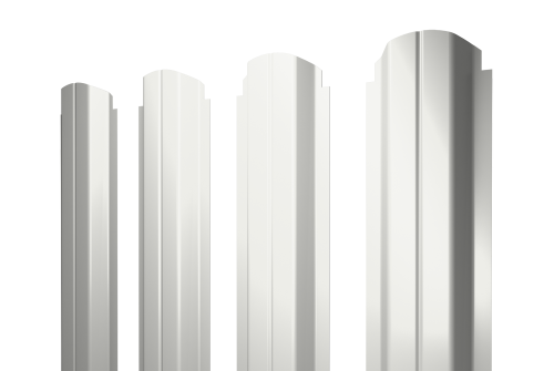 Штакетник П-образный А фигурный 0,4 PE RAL 9003 сигнальный белый