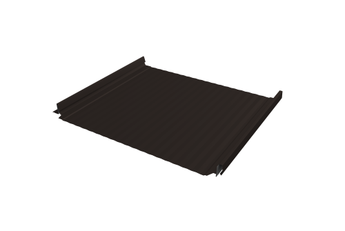 Кликфальц Pro Gofr Grand Line 0,5 Satin Matt с пленкой на замках RR 32 темно-коричневый