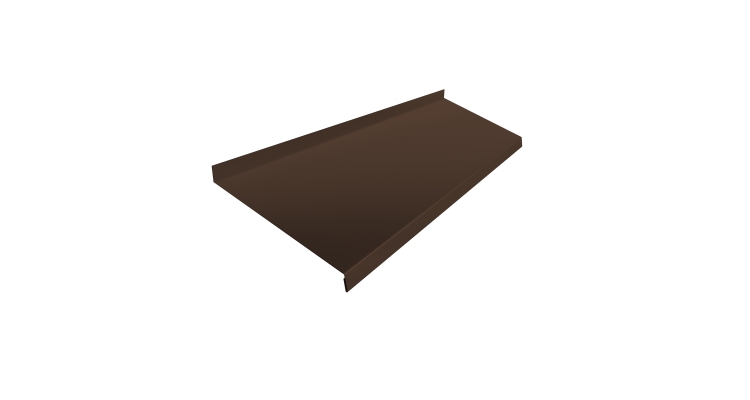 Отлив простой 200 0,5 GreenCoat Pural BT с пленкой RR 887 шоколадно-коричневый (2м)