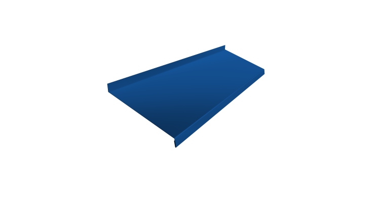 Отлив простой 200 0,5 Satin с пленкой RAL 5005 сигнальный синий (2м)