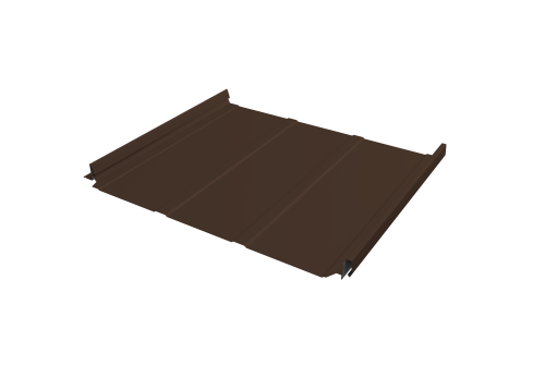 Кликфальц Pro Line Grand Line 0,5 Satin Matt TX с пленкой на замках RAL 8017 шоколад