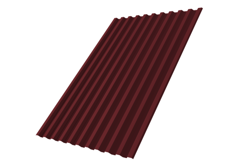Профнастил С21R 0,5 Satin Matt RAL 3005 красное вино