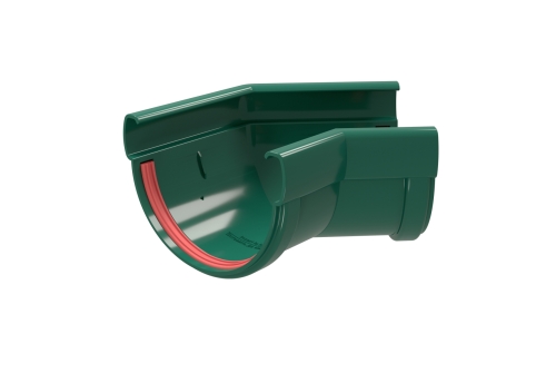 Угол желоба 135 град.Дизайн 135 ПВХ Grand Line зеленый (RAL 6005)