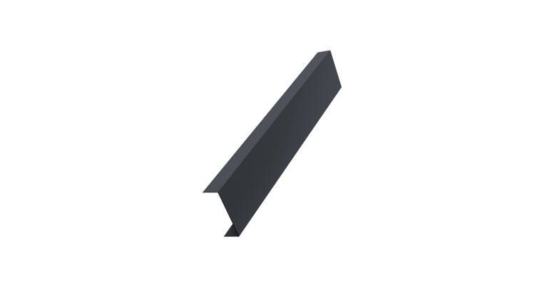 Декоративная накладка на столб универсальная 60х60 для забора жалюзи 0,45 PE-Double RAL 7024 мокрый асфальт (3м)