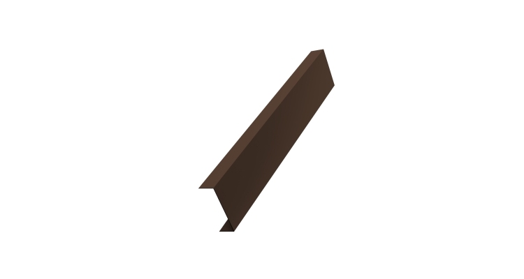 Декоративная накладка на столб универсальная 80х80 для забора жалюзи 0,45 PE-Double RAL 8017 шоколад (1,8м)