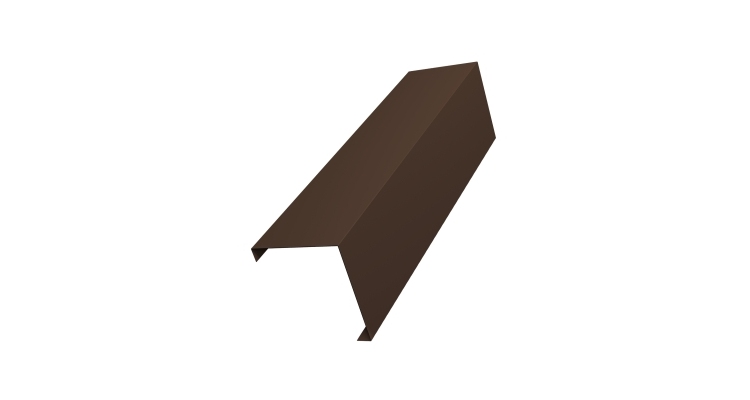 Декоративная накладка на столб универсальная угловая 62х55 для забора жалюзи 0,45 PE-Double RAL 8017 шоколад (2,5м)