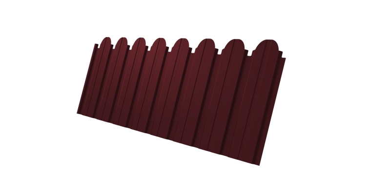 Профнастил С10B фигурный 0.5 Satin RAL 3005 красное вино