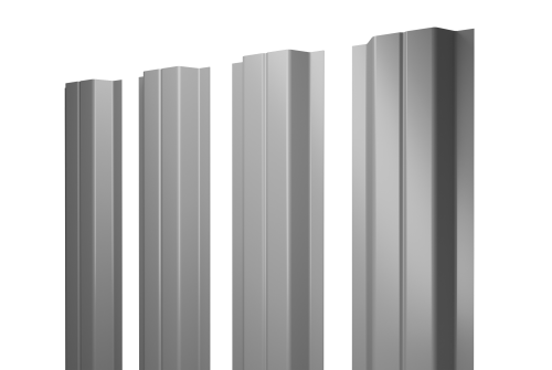 Штакетник П-образный A с прямым резом 0,5 Satin RAL 7004 сигнальный серый