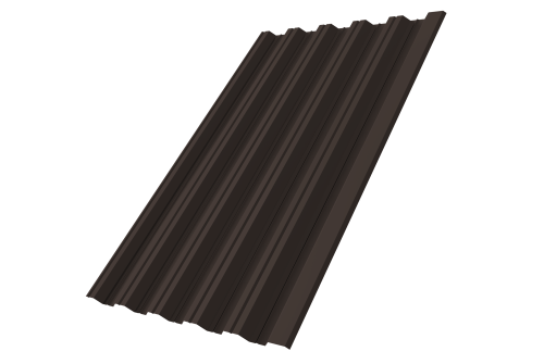 Профнастил НС35R 0,45 Drap TR RR 32 темно-коричневый