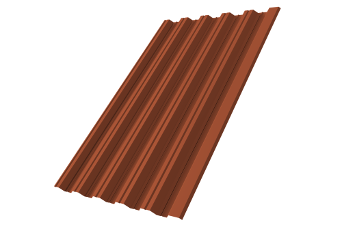 Профнастил НС35R 0,5 Velur X RAL 8004 терракота
