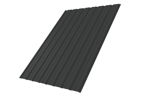 Профнастил С10В 0.45 PE-Double с пленкой RAL 7016 антрацитово-серый