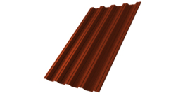 Профнастил НС44 0,5 Satin RAL 3009 оксидно-красный