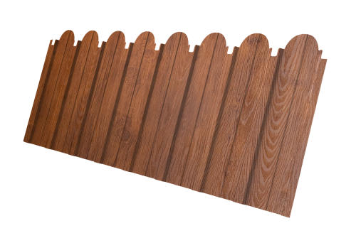 Профнастил C10A фигурный 0.45 Print-Double Premium с пленкой Golden Wood Fresh