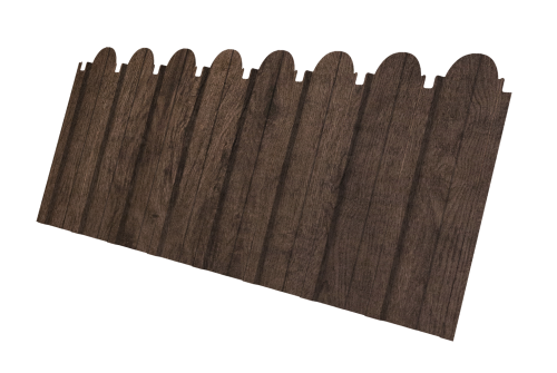 Профнастил C10A фигурный 0.45 Print Premium с пленкой Antique Wood TwinColor