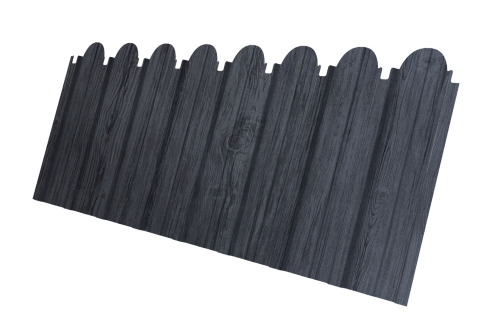 Профнастил C10A фигурный 0.45 Print Premium с пленкой Grey Wood TwinColor