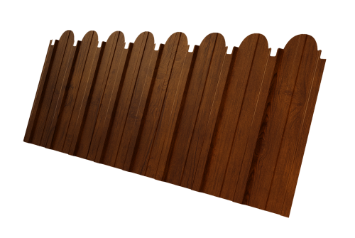 Профнастил C10A фигурный 0.45 Print Premium с пленкой Golden Wood Intense FTC