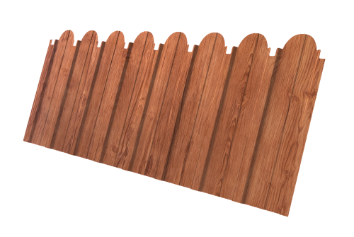 Профнастил C10A фигурный 0.45 Print Premium с пленкой Rowan Wood Intense FTC