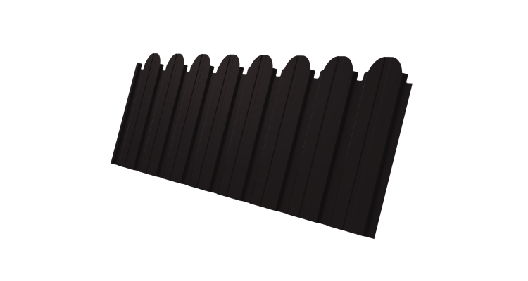 Профнастил C10B фигурный 0.45 Drap TR RAL 9005 черный