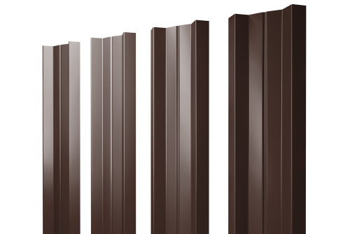 Штакетник М-образный А с прямым резом 0.45 Drap-double TX RAL 8017 шоколад