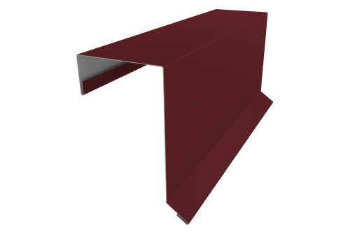 Планка торцевая кровельная фальц 65х97 0,45 Drap RAL 3005 красное вино (2м)