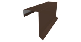 Планка торцевая кровельная фальц Grand Line 65х97 0,5 PE с пленкой RAL 8017 шоколад (3м)