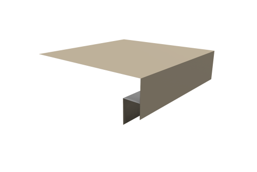 Планка околооконная сложная Блок-хаус new 200х50х27 0,45 PE с пленкой RAL 1015 светлая слоновая кость (2м)