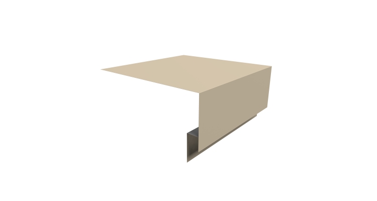 Планка околооконная сложная Блок-хаус new 200х75х27 0,5 Satin с пленкой RAL 1015 светлая слоновая кость (2м)