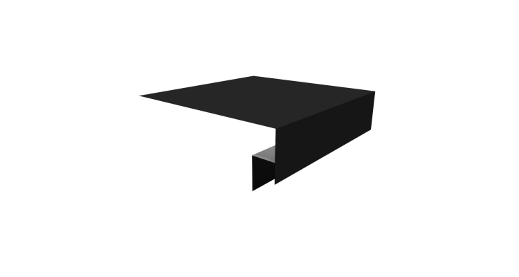 Планка околооконная сложная Блок-хаус new 250х50х27 (j-фаска) 0,45 Drap ST RAL 9005 черный (2м)