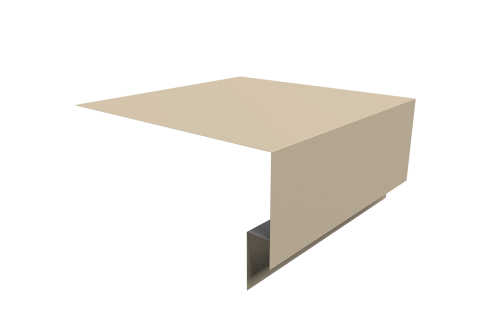 Планка околооконная сложная Блок-хаус new 250х75х27 0,45 PE с пленкой RAL 1015 светлая слоновая кость (3м)