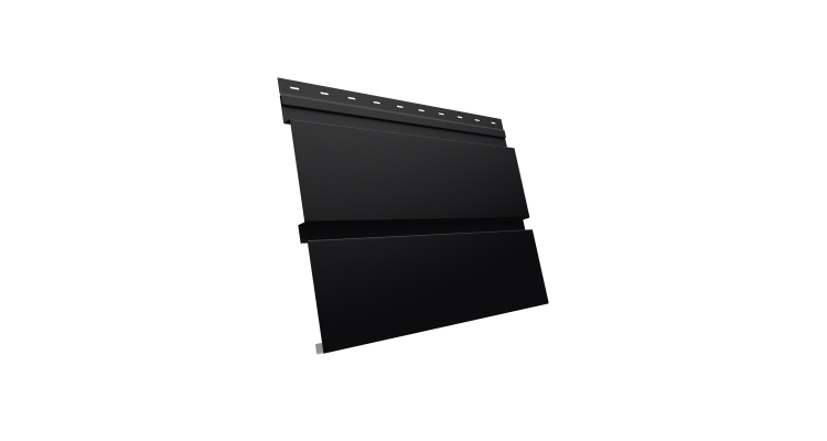 Софит металлический Квадро Брус без перфорации 0,5 Satin Matt с пленкой RAL 9005 черный