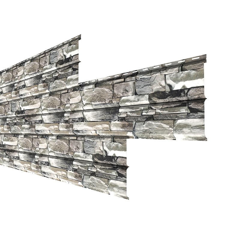 Сайдинг Металл Профиль Lбрус-XL-В-14х335 (ECOSTEEL-01-Белый Камень ПР-0.5)