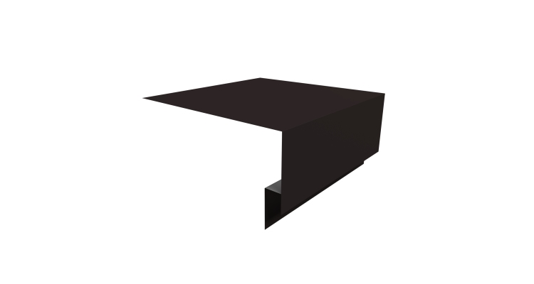 Планка околооконная сложная Экобрус Grand Line 250х75х25 0,45 PE с пленкой RAL 9005 черный (3м)