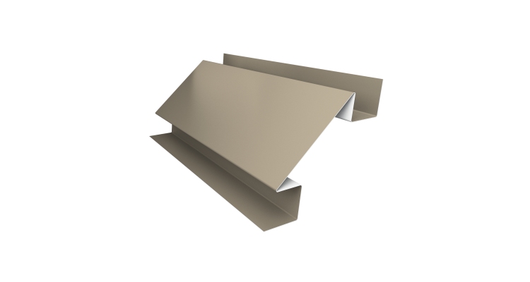 Угол внутренний сложный 75мм 0,45 PE с пленкой RAL 1015 светлая слоновая кость (3м)