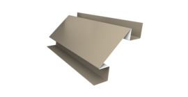 Угол внутренний сложный 75мм 0,5 Satin с пленкой RAL 1015 светлая слоновая кость (2м)