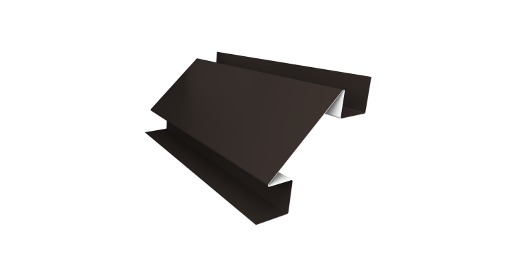 Угол внутренний сложный 75мм 0,5 Satin с пленкой RR 32 темно-коричневый (2м)
