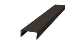 Ламель лицевая 125 забора жалюзи Texas стартовая/финишная для калиток и ворот 0.45 Drap ST с пленкой RR 32 темно-коричневый