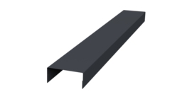 Крышка 30х20 жалюзи Texas 0,5 PurPro Matt 275 RAL 7024 мокрый асфальт (2,5м)