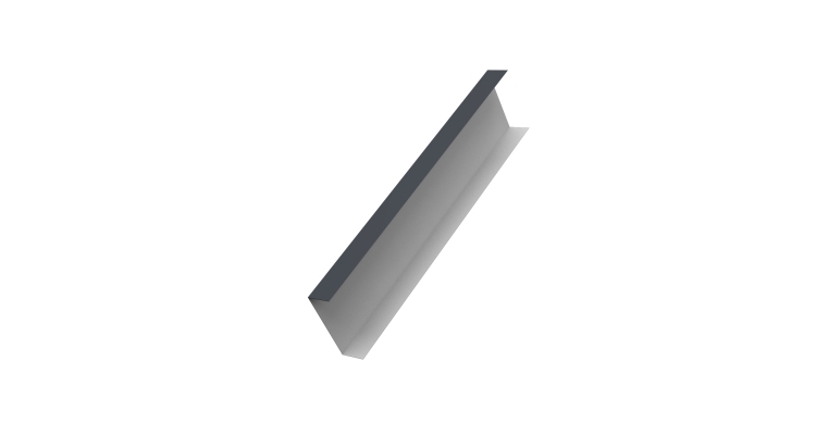 Декоративная накладка на столб универсальная 62х55 для забора жалюзи 0,5 Velur X RAL 7024 мокрый асфальт (3м)