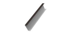 Декоративная накладка на столб универсальная 80х80 для забора жалюзи 0,5 PurPro RR 32 темно-коричневый (1,8м)