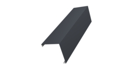 Декоративная накладка на столб универсальная угловая 60х60 для забора жалюзи 0,5 Drap TX RAL 7024 мокрый асфальт (3м)