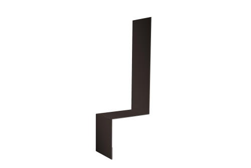 Планка примыкание боковое фальц 0,45 Drap RR 32 темно-коричневый (3м)