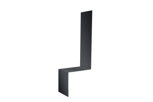 Планка примыкание боковое фальц 0,45 Drap ST RAL 7024 мокрый асфальт (3м)