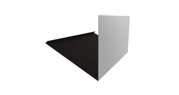 Планка примыкание верхнее к трубе фальц 0,45 Drap ST RAL 9005 черный (2м)