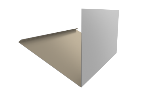 Планка примыкание верхнее к трубе фальц 0,45 Drap TX RAL 1015 светлая слоновая кость (3м)